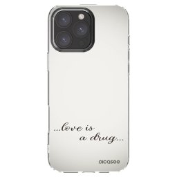 Átlátszó szilikon tok az alábbi mobiltelefonokra Apple iPhone 16 Pro Max - Love is a drug