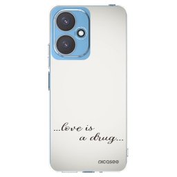 Átlátszó szilikon tok az alábbi mobiltelefonokra Xiaomi Redmi 13C 5G - Love is a drug