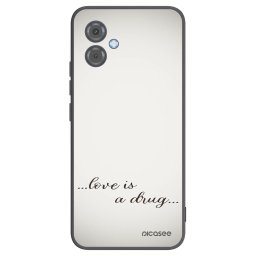 Fekete szilikon tok az alábbi mobiltelefonokra Motorola Moto G14 - Love is a drug