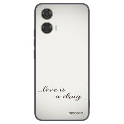 Fekete szilikon tok az alábbi mobiltelefonokra Motorola Moto G24 - Love is a drug