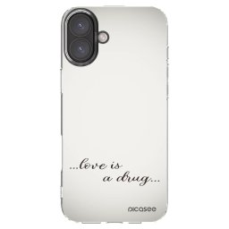 Átlátszó szilikon tok az alábbi mobiltelefonokra Apple iPhone 16 Plus - Love is a drug