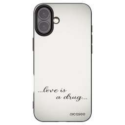 Fekete szilikon tok az alábbi mobiltelefonokra Apple iPhone 16 Plus - Love is a drug