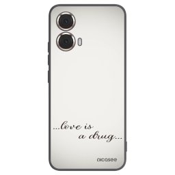 Fekete szilikon tok az alábbi mobiltelefonokra Motorola Moto G85 - Love is a drug