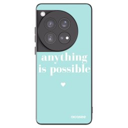 Fekete szilikon tok az alábbi mobiltelefonokra OnePlus 12 5G - Anything is possible