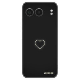 Fekete szilikon tok az alábbi mobiltelefonokra OnePlus Nord 4 - Heart