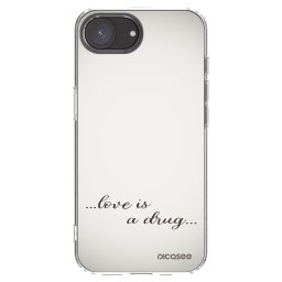 Átlátszó szilikon tok az alábbi mobiltelefonokra Apple iPhone 16e - Love is a drug
