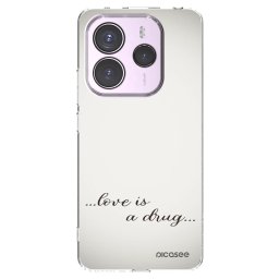 Átlátszó szilikon tok az alábbi mobiltelefonokra Xiaomi Redmi Note 14 5G - Love is a drug
