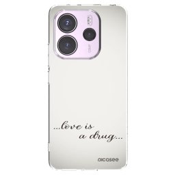 Átlátszó szilikon tok az alábbi mobiltelefonokra Xiaomi Redmi Note 14 4G - Love is a drug