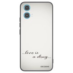 Fekete szilikon tok az alábbi mobiltelefonokra Motorola Moto G34 5G - Love is a drug