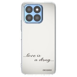 Átlátszó szilikon tok az alábbi mobiltelefonokra Honor X8c - Love is a drug