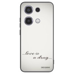 Fekete szilikon tok az alábbi mobiltelefonokra Xiaomi Redmi Note 14S - Love is a drug
