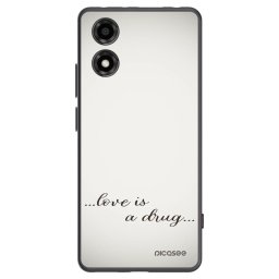 Fekete szilikon tok az alábbi mobiltelefonokra Motorola Moto E14 - Love is a drug
