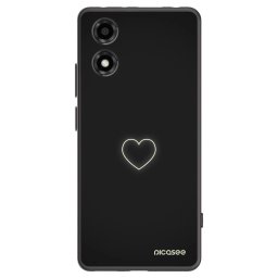 Fekete szilikon tok az alábbi mobiltelefonokra Motorola Moto E14 - Heart