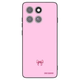 Fekete szilikon tok az alábbi mobiltelefonokra Motorola Edge 60 Pro - Blush bow
