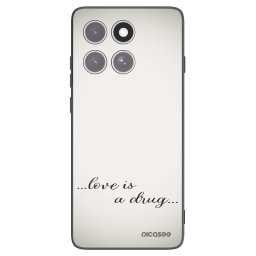 Fekete szilikon tok az alábbi mobiltelefonokra Motorola Edge 60 Pro - Love is a drug