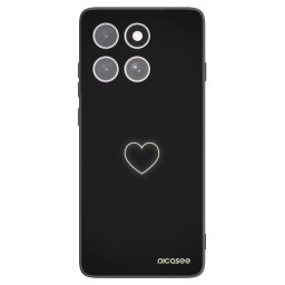 Fekete szilikon tok az alábbi mobiltelefonokra Motorola Edge 60 Pro - Heart