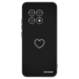 Fekete szilikon tok az alábbi mobiltelefonokra OnePlus 13R 5G - Heart