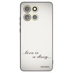 Fekete szilikon tok az alábbi mobiltelefonokra Motorola Moto G86 5G - Love is a drug