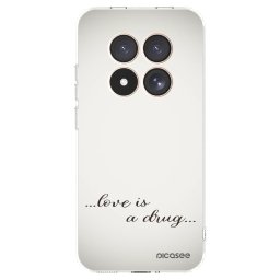 Átlátszó szilikon tok az alábbi mobiltelefonokra Xiaomi Redmi Note 15 Pro 4G - Love is a drug