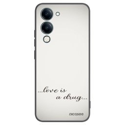 Fekete szilikon tok az alábbi mobiltelefonokra Vivo Y29s 5G - Love is a drug