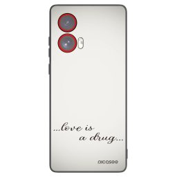 Fekete szilikon tok az alábbi mobiltelefonokra Motorola Edge 50 Fusion - Love is a drug
