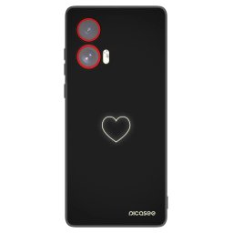 Fekete szilikon tok az alábbi mobiltelefonokra Motorola Edge 50 Fusion - Heart