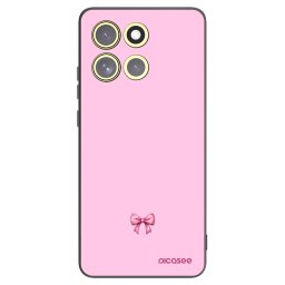 Fekete szilikon tok az alábbi mobiltelefonokra Motorola Moto G86 Power 5G - Blush bow