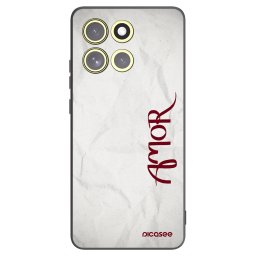 Fekete szilikon tok az alábbi mobiltelefonokra Motorola Moto G86 Power 5G - Amor