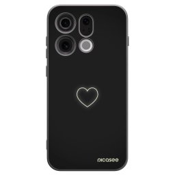 Fekete szilikon tok az alábbi mobiltelefonokra OPPO Find X9 - Heart