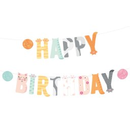 Happy Birthday, cicás fűzér, 200*18 m