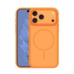 Szilikon telefonvédő (műanyag hátlap, ütésállóság, légpárnás sarok, kameravédő, MagSafe) NARANCSSÁRGA Apple iPhone 17 Pro