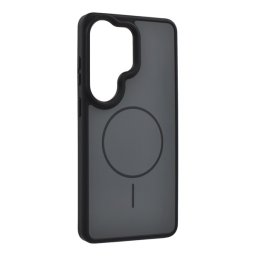 Szilikon telefonvédő (műanyag hátlap, ütésállóság, légpárnás sarok, kameravédő, MagSafe) FEKETE Samsung Galaxy S26 Ultra (SM-S948)