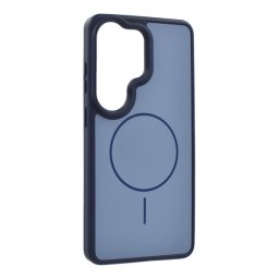 Szilikon telefonvédő (műanyag hátlap, ütésállóság, légpárnás sarok, kameravédő, MagSafe) SÖTÉTKÉK Samsung Galaxy S26 Ultra (SM-S948)