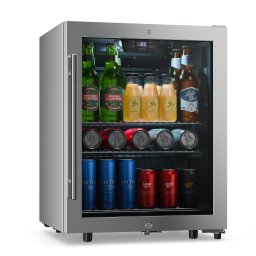 Klarstein LuxeChill 64 cm, 60L kültéri italhűtő, ezüst, üvegajtó, A (KWS-23T)