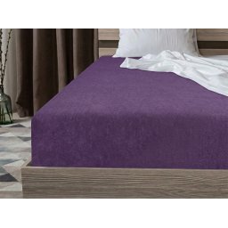 Frottír gumis lepedő EXCLUSIVE szilva 90 x 200 cm