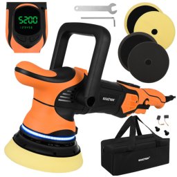 Bigstren 1000W DA autópolírozó 15mm lökettel, 125mm tárcsával, LED kijelzővel