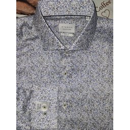Eterna Meisterhaft 1863 slim fit kék mintás ing, 42