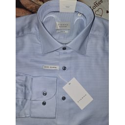 Eterna Meisterhaft 1863 slim fit kék szőttes ing, 41