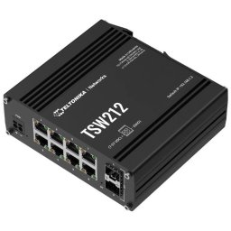 Teltonika L2/L3 menedzselt kapcsoló 8 10/100/1000, 2x SFP - TSW212