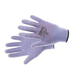 VERY VIOLET kesztyű nejlon latex tenyér lila 8