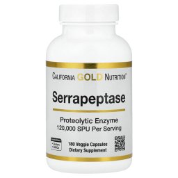 California Gold Nutrition Szerrapeptáz,(120,000 SPU), 180 db