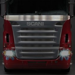 Scania R inox dísz a szélvédő aljára Perforált