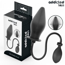 Addicted Toys Anál plug Felfújható, P-pont stimuláló Szilikon fekete