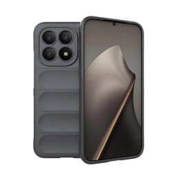 Szilikon telefonvédő (ütésállóság, kameravédő, 3D) SÖTÉTSZÜRKE Xiaomi 15T