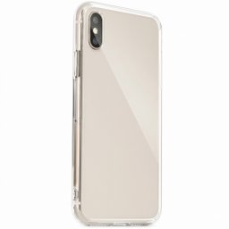 Apple iPhone 11, Szilikon védőkeret, üveg hátlap, Glass Case, átlátszó