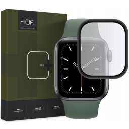 Apple Watch 4-5 (38 mm), Kijelzővédő fólia, ütésálló fólia (az íves részre nem hajlik rá!), Tempered Glass (üveg), Hybrid Glass, fekete