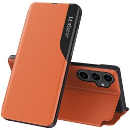 Xiaomi Redmi Note 9 / Redmi 10X 4G, Oldalra nyíló tok, stand, hívás mutatóval, Wooze FashionBook, sárga