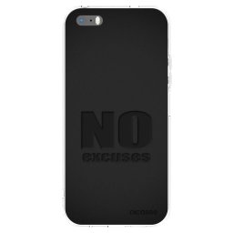 Átlátszó szilikon tok az alábbi mobiltelefonokra Apple iPhone 5/5S/SE - No Excuses