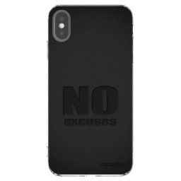 Átlátszó szilikon tok az alábbi mobiltelefonokra Apple iPhone XS Max - No Excuses