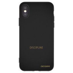 Fekete szilikon tok az alábbi mobiltelefonokra Apple iPhone X/XS - Discipline